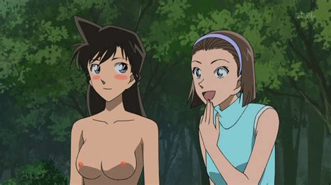 Rule 34 2girls Blue Eyes Breasts Brown Hair Detective Conan Female