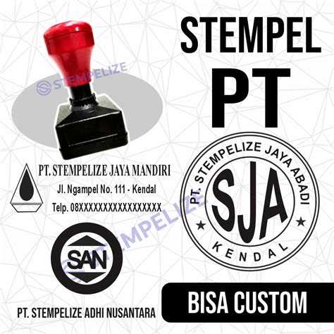 Jual Stempel Perusahaan Pt Custom Shopee Indonesia