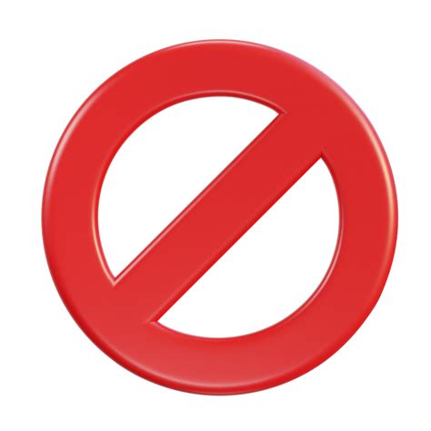 3d Stop Banned Not Allow Warning Or Stop Symbol Icon 28149153 Png