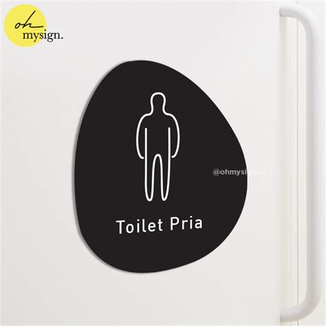 Jual Tulisan Toilet Pria Sign Board Akrilik Tempel Dinding Papan