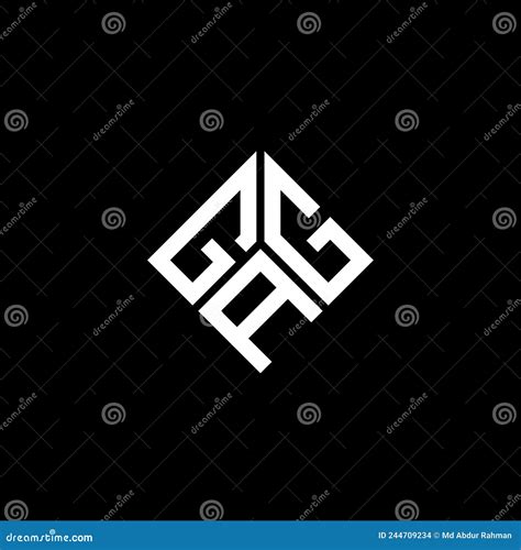 Gag Letter Logo Design On Black Background Gag Creative Initials