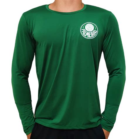 Camisa Palmeiras Manga Longa Uv Brave Masculino Camisa Retr Mais