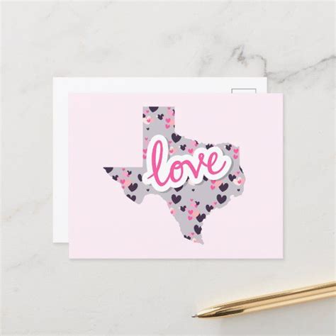 Love In Texas Valentines Day Holiday Postcard