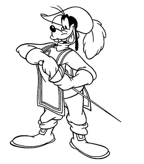 Disney The Three Musketeers Goofy Coloring Pages Wecoloringpage The