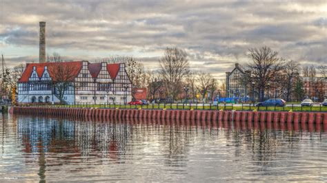 Gdańsk Motława Rzeka Budynki HDR