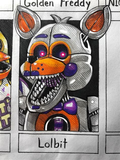 256671 Safe Artist Reichenart Chica Fnaf Lolbit Fnaf