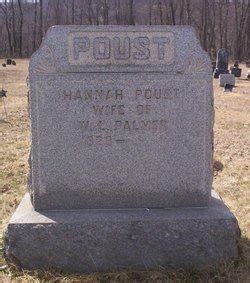 Hannah Poust Palmer M Morial Find A Grave