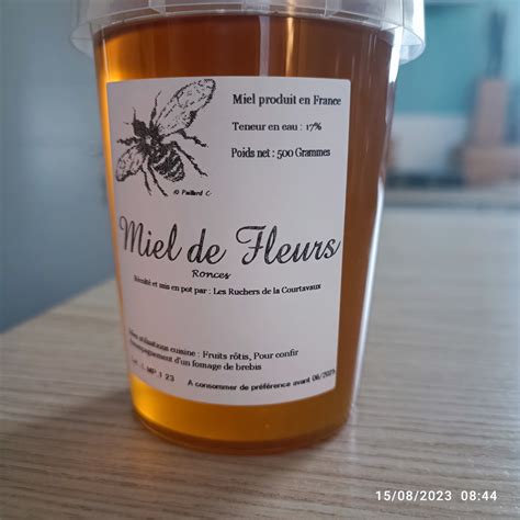 Miel De Fleurs 500 G G Apicole Les Ruches De La Courtavaux