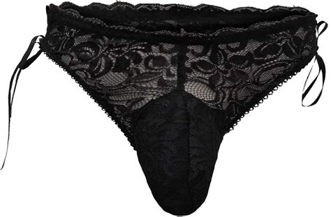 Wolfleague String Sexy Dentelle Homme String Ouvert Lingerie Sexy