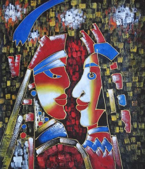 Lovers Picasso Reproduction Oil Painting Portraits Couple Modern