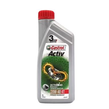 1 Pc CASTROL ACTIV 4T 20W 40 ENGINE OIL WITH ACTIBOND MOLECULES