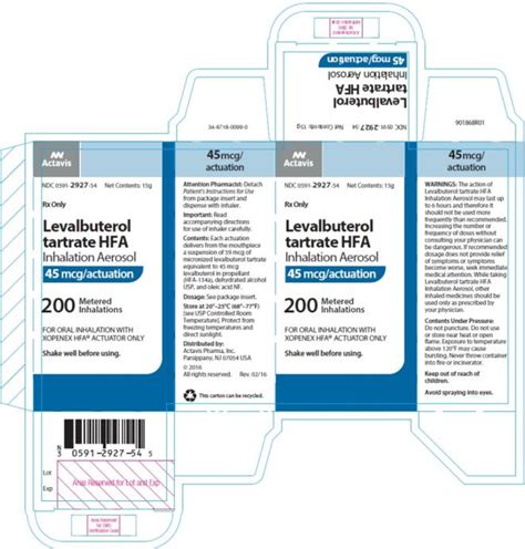 Levalbuterol Hfa Aerosol Fda Prescribing Information Side Effects