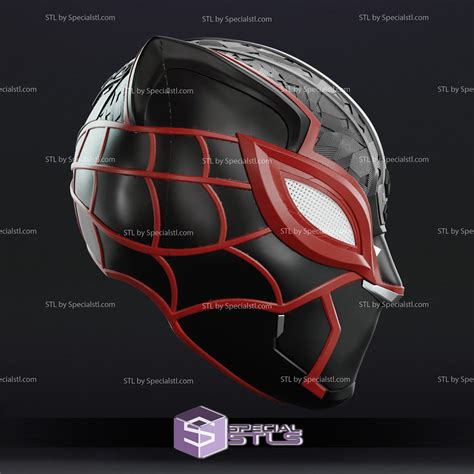 Cosplay Stl Files Miles Black Panther Helmet 3d Print Specialstl