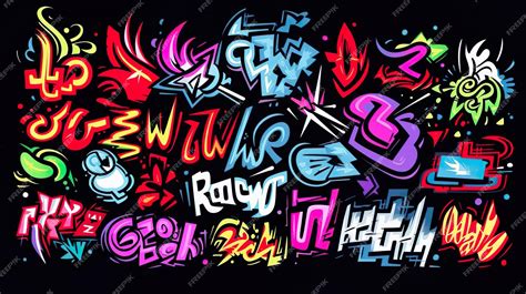 Premium Photo | Set of graffiti spray paint vector Brush paint ink