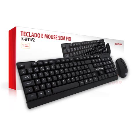 Teclado E Mouse Sem Fio Wireless K W Bk C Tech