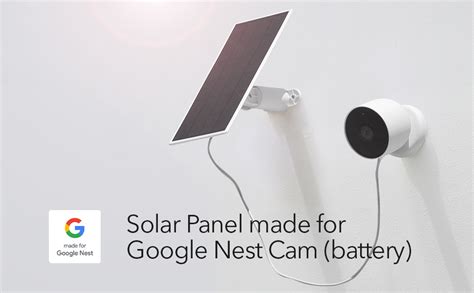 Wasserstein Solar Panel For Google Nest Cam Outdoor Or Indoor Battery