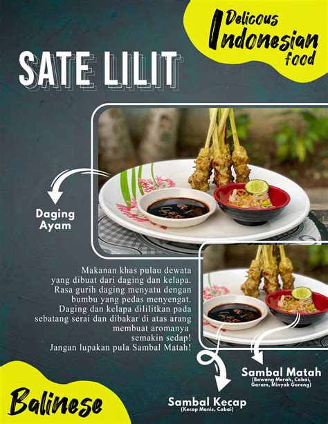 Seputarbali Contoh Brosur Sate Lilit Kuliner Khas Bali