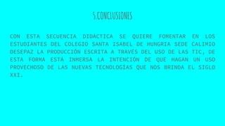 Secuencia Did Ctica Para Fomentar La Producci N Escrita En B Sica