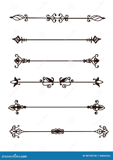 Divisores Del Texto Ilustraci N Del Vector Ilustraci N De Antig Edad