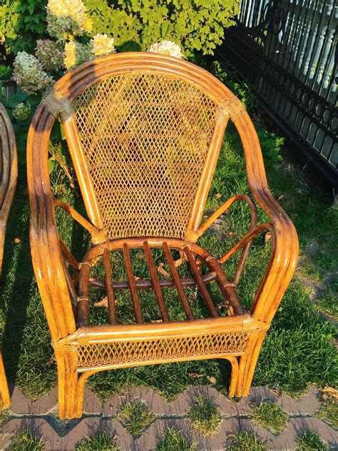 Fotel rattan rattanowy fotel boho Łęczna OLX pl