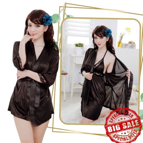 Jual S M L Xl Xxl Kimono Babydoll Lingerie Gstring Sexy Plus Big Size