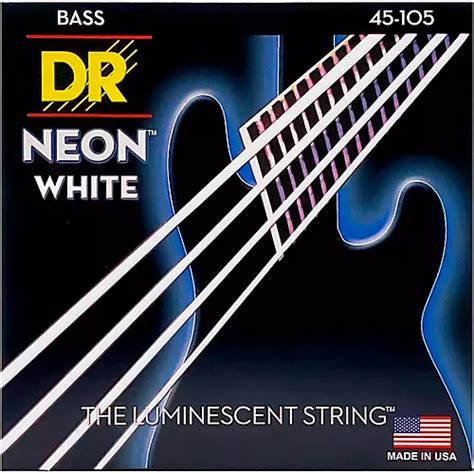 Dr Strings Hi Def Neon White Coated Medium 4 String Bass Strings Guitar Center