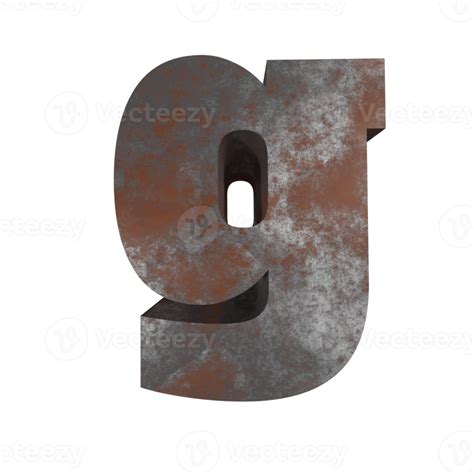 Iron Rusty Text Effect Letter G 3d Render 16325754 PNG