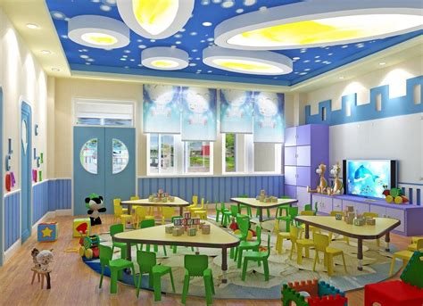 3d Interior Kindergarten Classroom Kindergarten Interior School Architecture Kindergarten Design