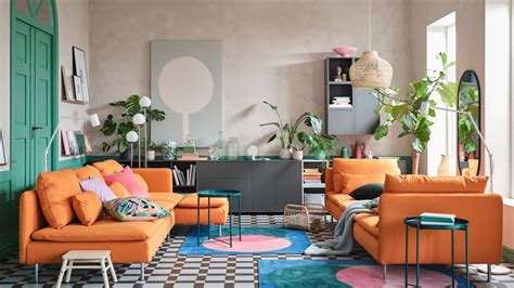 A Fashionable Living Room With Flexible Furniture Ikea