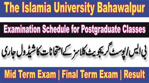 Bs Mid And Final Term Examination Iub Bs Postgraduate Exams