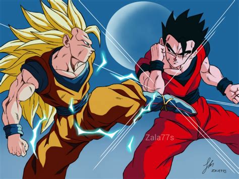 Goku Ssj3 Vs Gohan Definitivo By Zala77s On DeviantArt Goku Desenho