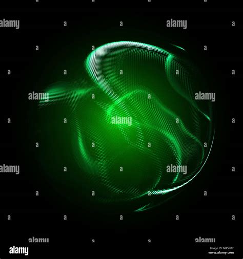 Green glowing orb isolated over black background Stock Photo - Alamy