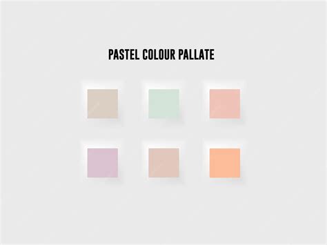 premium vector soft pastel colour palette