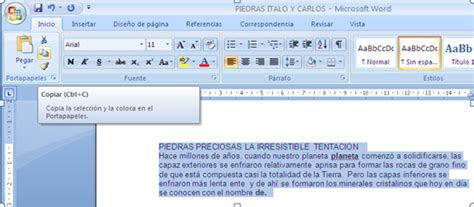 Tutorial Word 2007 Copiar Cortar Y Pegar