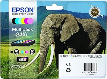 Epson Xl Elephant High Yield Genuine Multipack Colours Claria