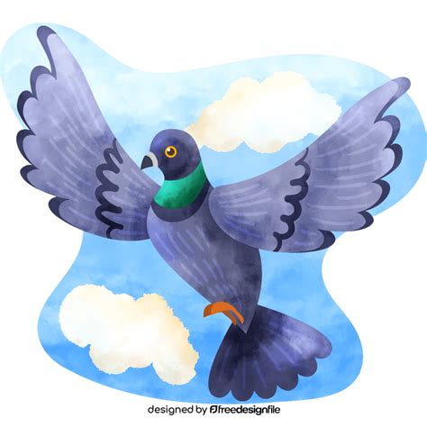 Pigeon Flying Vector Free Download