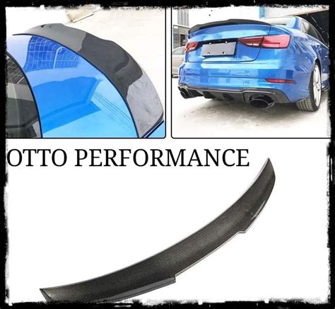 Fibra De Carbono Aleron Trasero Audi A S Rs V Sedan Otto Performance