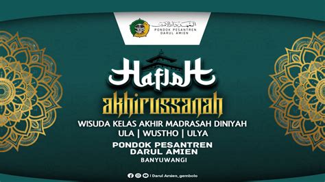 Live Haflah Akhirussanah Wisuda Kelas Akhir Madrasah Diniyah Roudlotul