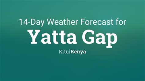 Yatta Gap, Kenya 14 day weather forecast