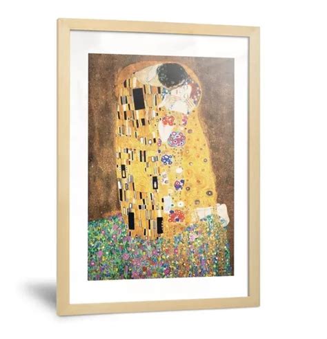 Cuadro El Beso Klimt Gustav Láminas Arte Para Cuadros 20x30 Envío gratis