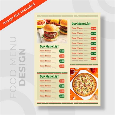 Premium Vector Restaurant Food Menu Flyer Template