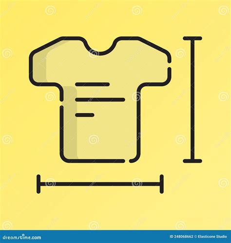 Size Icon Vector Illustration Flat Outline Cartoon Shopping And