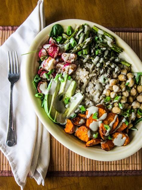 Roasted Spring Vegetable Buddha Bowl﻿ Fragrant Vanilla Cake