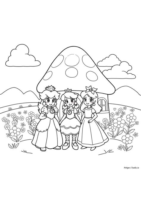 Dibujos Para Colorear Imprimibles De La Princesa Peach Daisy Y Rosalina