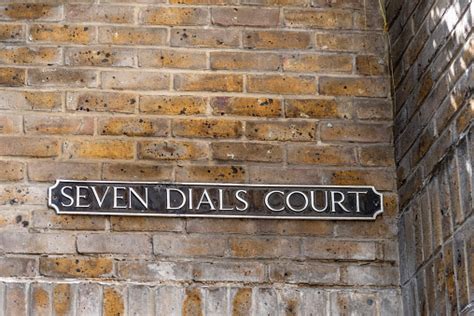 Seven Dials Court Street Name Sign In London Stock Photo Download