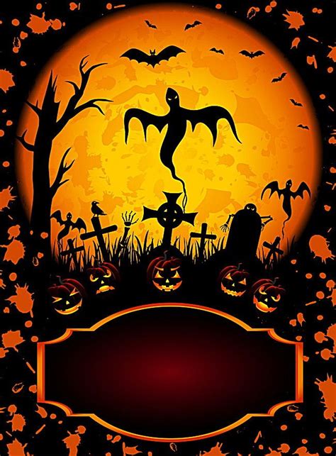 Free Halloween Party Moon Ghost Background Images Happy Halloween