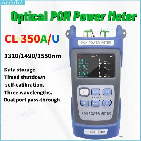 Tm350 Handheld Opm Fiber Optical Pon Power Meter Fttx Ont Olt 1310 1490