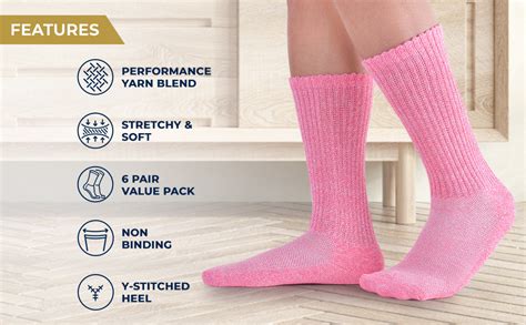 Pembrook Pairs Diabetic Socks For Men And Women Non Binding Socks