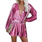 Amazon SEMATOMALA Women S Sequin Party Clubwear Romper Shiny Wrap