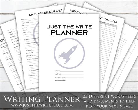 Sci Fi Writing Planner Digital Printable Novel Planning Etsy